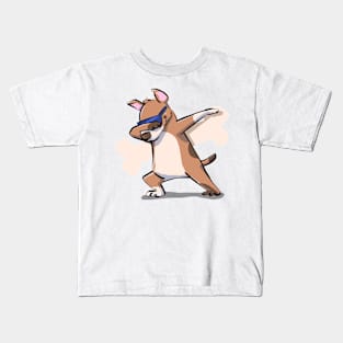 Funny Dabbing Dancing Dog Pet Kids T-Shirt